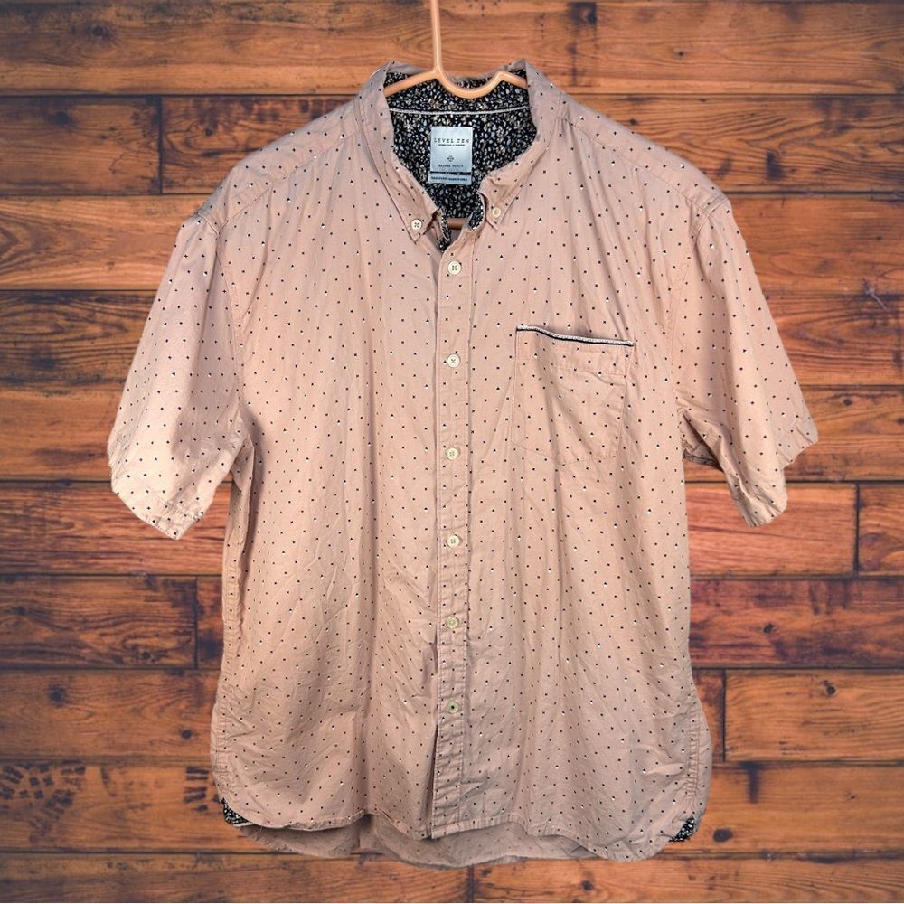 5 for‎ $25🔥Level Ten Peached Poplin Button Front Shirt XL
